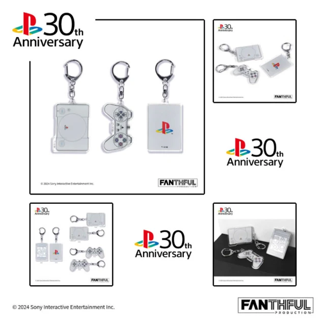 SONY 索尼 預購25年3月暫定★FANTHFUL × PlayStation 30周年紀念 壓克力鑰匙圈套☆(週邊 整盒3款)