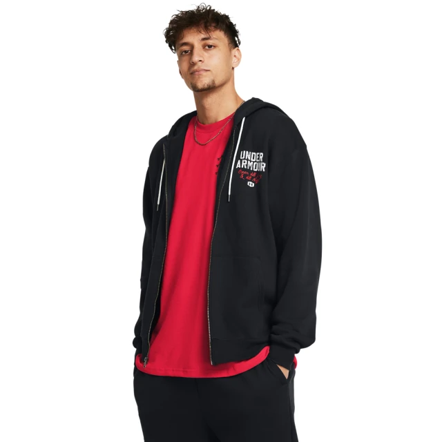 UNDER ARMOUR UA 男 Icon Fleece 連帽外套_1386566-001(黑色)