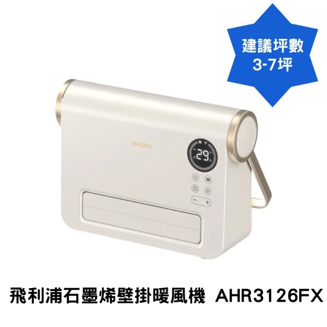 Philips 飛利浦 石墨烯壁掛暖風機 AHR3126FX(升溫更快 速熱更省電)