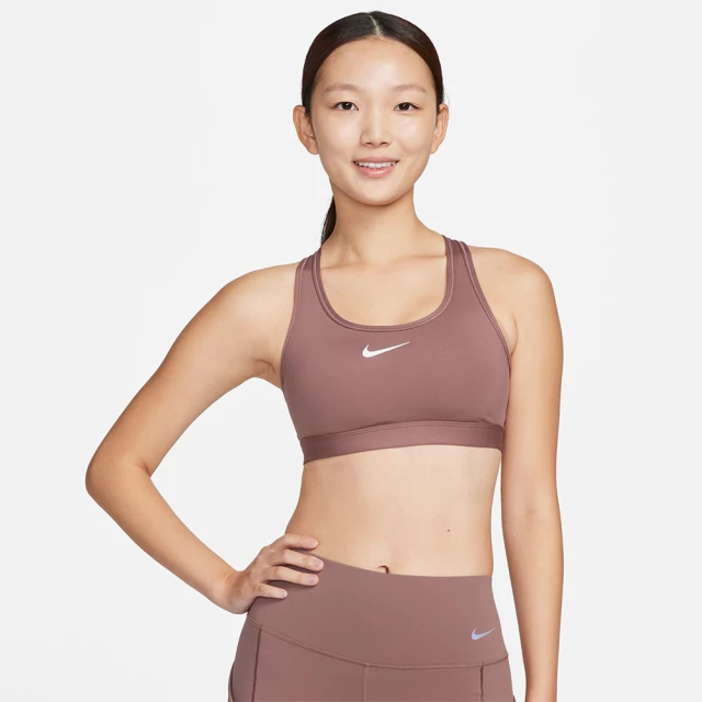 NIKE 耐吉 運動內衣 女款 中度支撐 慢跑 訓練 AS W NK SWSH MED SPT BRA 灰紫紅 DX6822-208