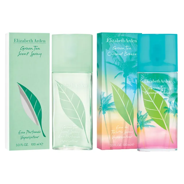 【Elizabeth Arden 伊麗莎白雅頓】經典綠茶淡香水100ML+綠茶微風椰影淡香水100ML 組合(專櫃公司貨)