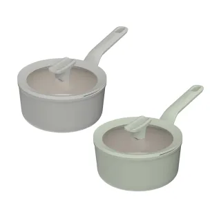 【BergHOFF 貝高福】Balance陶瓷塗層不沾鍋單柄含蓋湯鍋18cm(BHBL-S18)