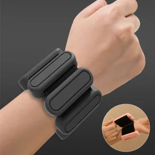 【Cube】矽膠運動負重手環 健身負重手環 游泳負重腳環 可調節手環 手腳通用 1對-2磅900G