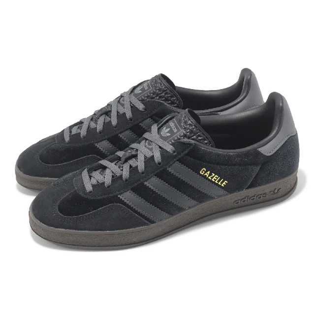 adidas 愛迪達adidas 愛迪達 德訓鞋 Gazelle Indoor W 女鞋 碳黑 深灰 復古 休閒鞋 愛迪達(JI2712)