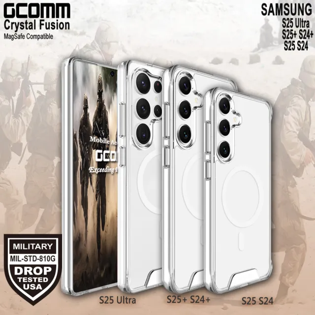 【GCOMM】三星 S25 Ultra S25+S24+ S25S24 磁吸晶透軍規防摔殼 Crystal Fusion MagSafe兼容(磁吸軍規防摔)