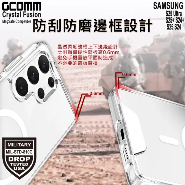 【GCOMM】三星 S25 Ultra S25+S24+ S25S24 磁吸晶透軍規防摔殼 Crystal Fusion MagSafe兼容(磁吸軍規防摔)