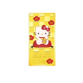 【Just Gold 鎮金店】Hello Kitty 招財必勝 黃金金條10g