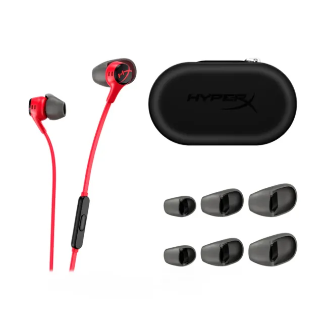 【HyperX】Cloud Earbuds II 電競入耳式附麥克風耳機 紅色(705L8AA)