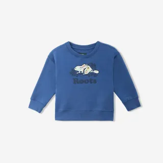 【Roots】Roots 小童-FROSTY COOPER 圓領上衣(石英藍)