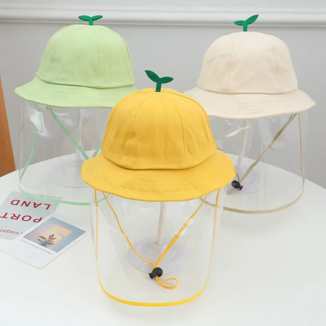 【Kori Deer 可莉鹿】微瑕福利品! 可拆卸童趣豆芽嬰兒童防疫防飛沫帽漁夫帽(防風繩男女童寶寶帽防曬遮陽帽)