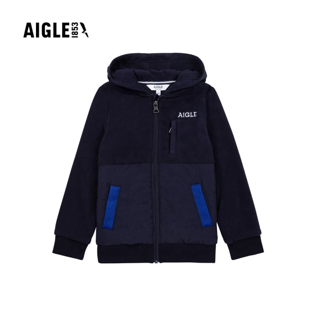 AIGLE 童 刷毛保暖外套AG-25003A057 深藍(童裝 童外套 保暖外套)