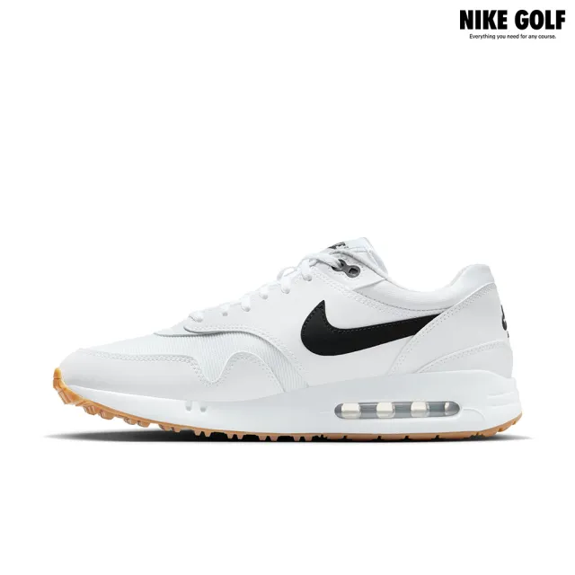 【NIKE GOLF】男款 Nike Air Max 186 OG G  Nike高爾夫球鞋(白色/黑色/膠棕色)