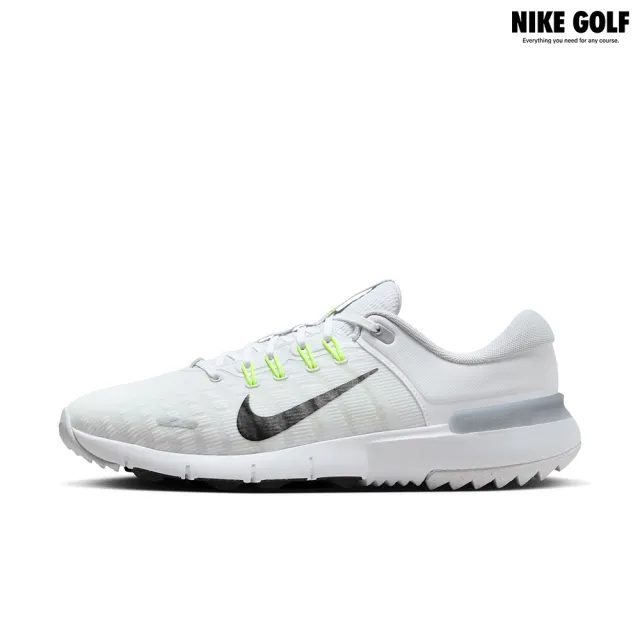 【NIKE GOLF】男款 Nike Free Golf NN 寬楦頭 Nike高爾夫球鞋(白色/純白色金)