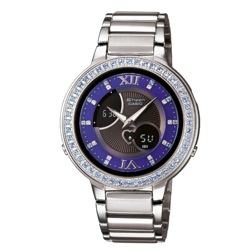 【CASIO 卡西歐】SHEEN 水晶鑽美型時尚腕錶/36.2mm(SHN-6012D-2A)