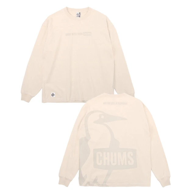 CHUMS CHUMS 休閒 Oversized Big Booby Brushed L/S T-Shirt長袖T恤 米灰色 男(CH012455G057)