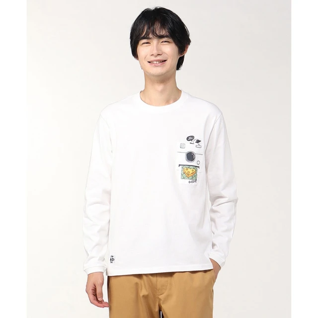 CHUMS CHUMS 休閒 Instant Camera Pocket Brushed L/S T長袖T恤 白色 男(CH012451W001)