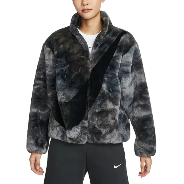 NIKE 耐吉 運動外套 AS W NSW JKT FAUX FUR AOP GCEL 女 - HQ4871010