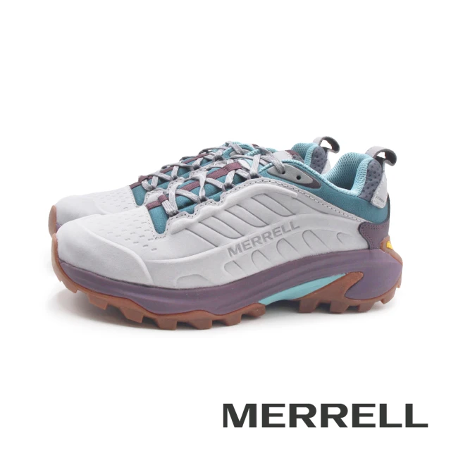 MERRELL 女 MOAB SPEED 2 LTR WATERPROOF 防潑水戶外登山鞋 女鞋(灰藍紫)