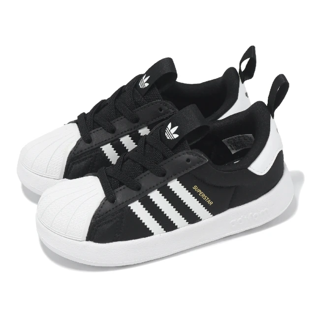 adidas 愛迪達 童鞋 adiFOM Superstar 360 I 小童 黑 白 學步鞋 休閒鞋 懶人鞋 愛迪達(IH3504)