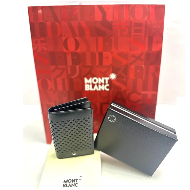 MONTBLANC 萬寶龍 立體摟空網格名片夾(黑色)