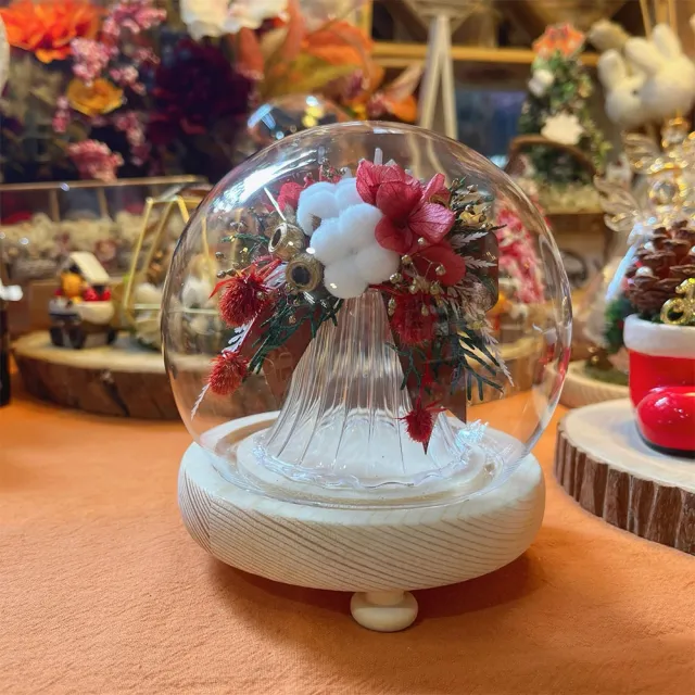 【OSTARA FLORIST 奧斯塔拉花藝】幸福響叮噹(玻璃球花禮、日本永生配材、聖誕節)