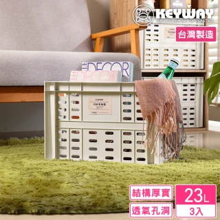 【KEYWAY 聯府】美月儲物深型收納籃-3入(置物籃 MIT台灣製造)