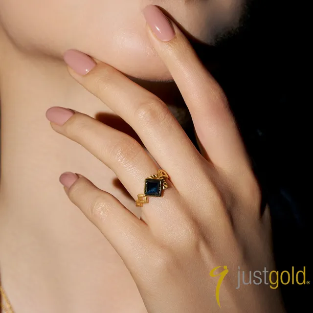 【Just Gold 鎮金店】幾何魅力 黃金戒指