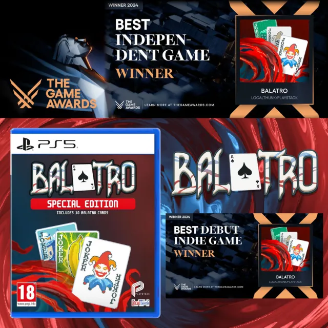 【SONY 索尼】PS5 小丑牌 Balatro(中文版)