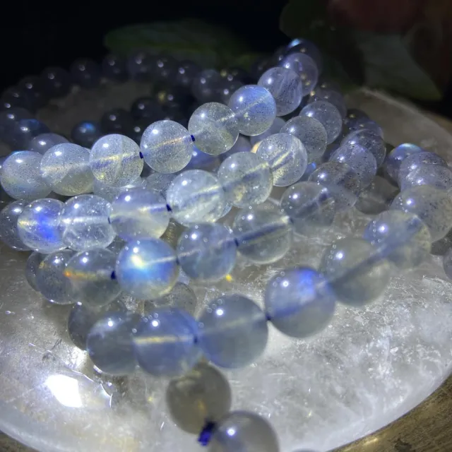 【Cozy 世界水晶原礦與茶】彩拉長強光 8mm 21-5(有助提升睡眠素質消除疲勞)