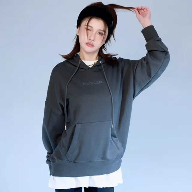 【MAJOR MADE】基本款字母拉錬口袋帽T(帽T/素T/長袖)