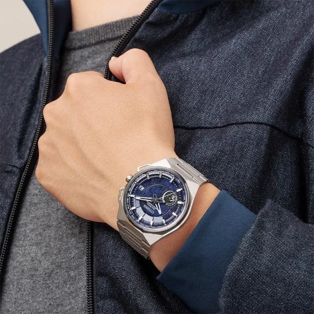 【CITIZEN 星辰】限量週年紀念款 超級鈦 GPS衛星對時手錶 45.4mm 星際藍 (CC3097-52L)618年中慶