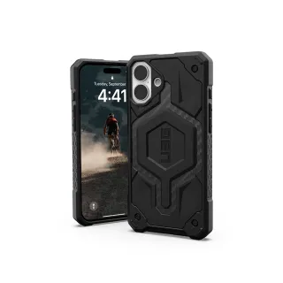 【UAG】iPhone 16 Plus 磁吸頂級版耐衝擊保護殼-碳黑(支援MagSafe無線充電)