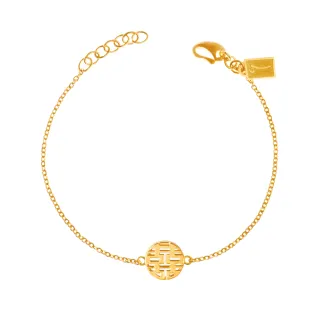 【Just Gold 鎮金店】囍意綿綿 黃金手鍊