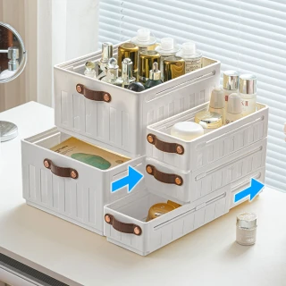【ONE HOUSE】3件套_川櫻伸縮折疊收納盒-5L+18L+22L 手提款(1組)