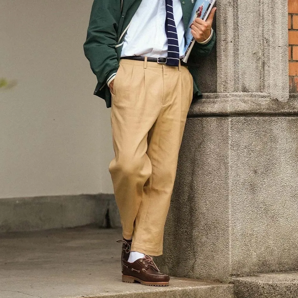 【plain-me】男女款Billy Pants 斜紋棉比例神褲 褲子 PLN3565(長褲 休閒褲)