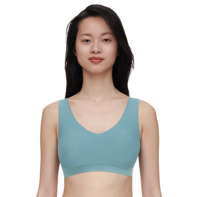 Chantelle 仙黛爾 Soft Stretch.無痕無鋼圈輕運動女內衣 藍綠.16A10_0GN(超強彈力.超包覆.超透氣觸感)