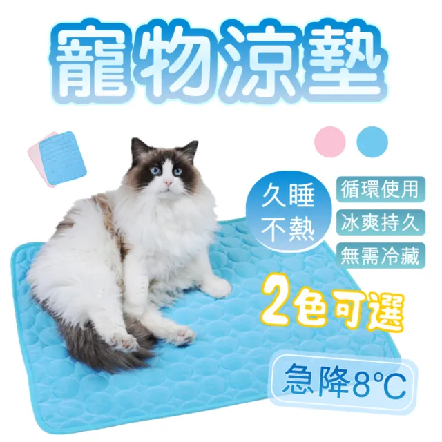 【JINGZAN】寵物涼墊M 62*50 寵物睡墊 狗墊 涼感 貓墊 降溫 寵物用品 冰絲墊 涼感寵物床墊 寵物床
