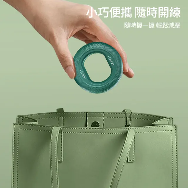 【灰熊厲害】雙力度握力器 矽膠握力圈20-80磅(握力訓練器 手指復健 握力環 握力球)