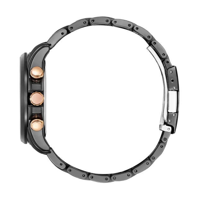 【CITIZEN 星辰】GENTS 二地時間電波光動能石英錶 男錶/44.3mm 雙11 (AT9128-87X)