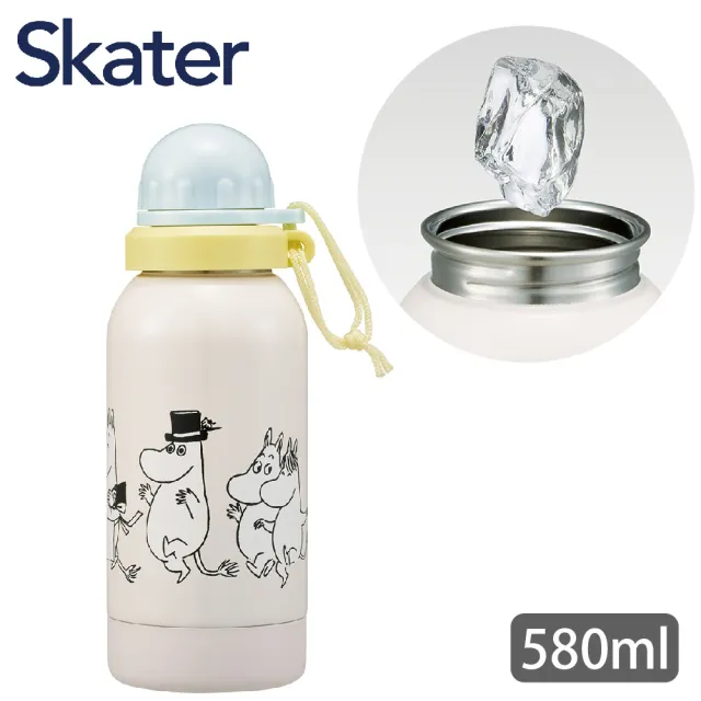 【Skater】不鏽鋼直飲水瓶 580ml 嚕嚕米(外帶杯 附掛繩)