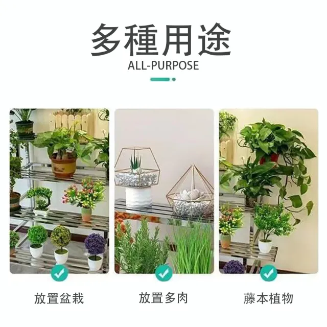 【艾嘉圖】不鏽鋼階梯式二層花架 陽臺花架 多肉架花盆架(加厚方管置物架 庭院多肉架子 二層80CM)