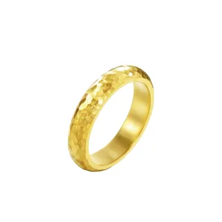 【周大福】傳承系列 錘紋戒指 錘揲黃金戒指_計價黃金(港圍11號)