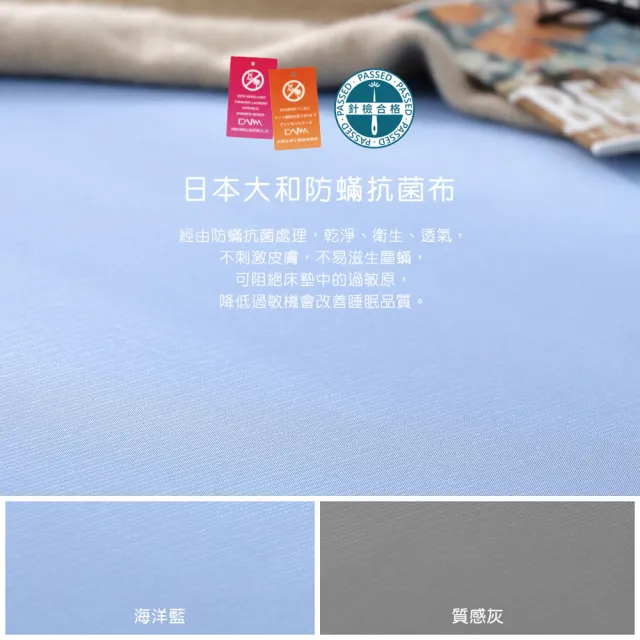 【House Door 好適家居】全新升級款-日本大和抗菌表布12cm藍晶靈記憶床墊(雙大6尺-壓縮包裝款)