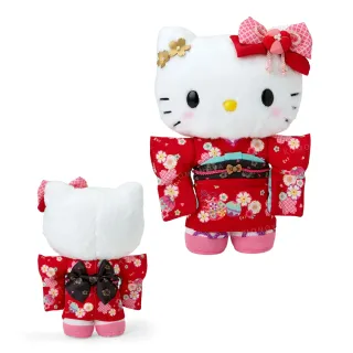 【小禮堂】Sanrio 三麗鷗 絨毛玩偶娃娃 - 和服款 Kitty 美樂蒂 大耳狗 酷洛米(平輸品)