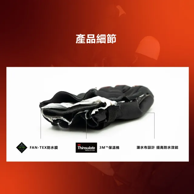 【ASTONE】官方直營-W103A冬季防水手套(黑 黑/灰)