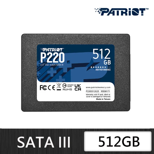 PATRiOT 博帝】P220 SATA III 2.5吋512GB SSD固態硬碟- momo購物網