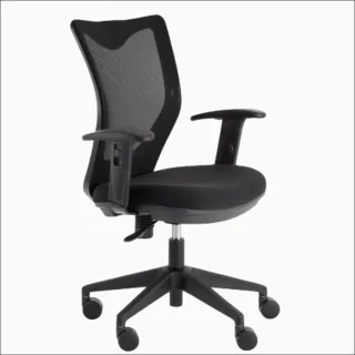 【特力屋】Ingica 曲線網背扶手椅 電腦椅 黑