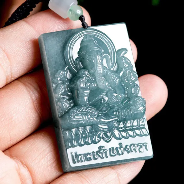 【MoonDy】玉墜 翡翠 飾品 吊墜 吊飾 玉石項鍊 玉珮 飾品 健康項鍊 象神 佛牌 招財納福 保平安 男女同款