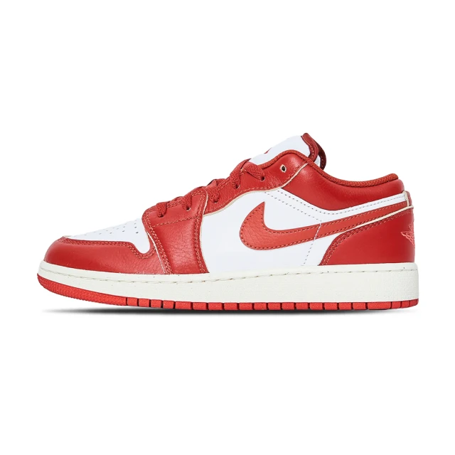 NIKE 耐吉 Air Jordan 1 Low Dune Red 大童 紅白色 AJ1 喬丹 休閒鞋 FJ3465-160