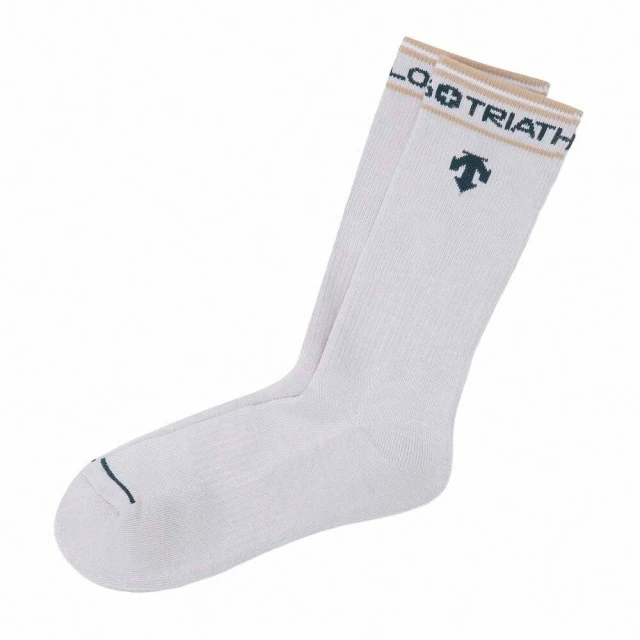 DESCENTE TEAM PACKAGE CUSHIONING CREW SOCKS 中性 國家隊運動襪(灰色/白色)